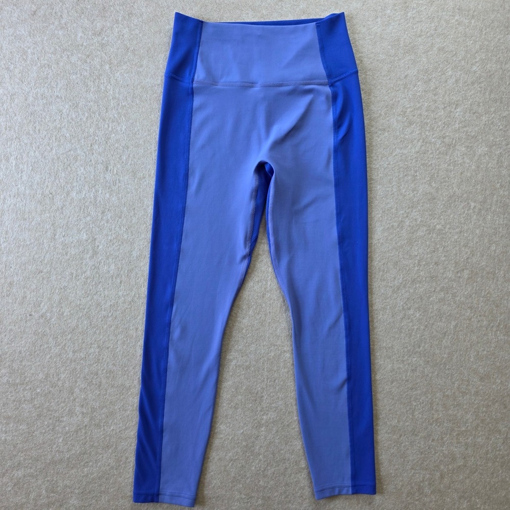 Athleta Transcend‎ 7/8 Tight Legging Size Small Blue Colorblock Active Yoga